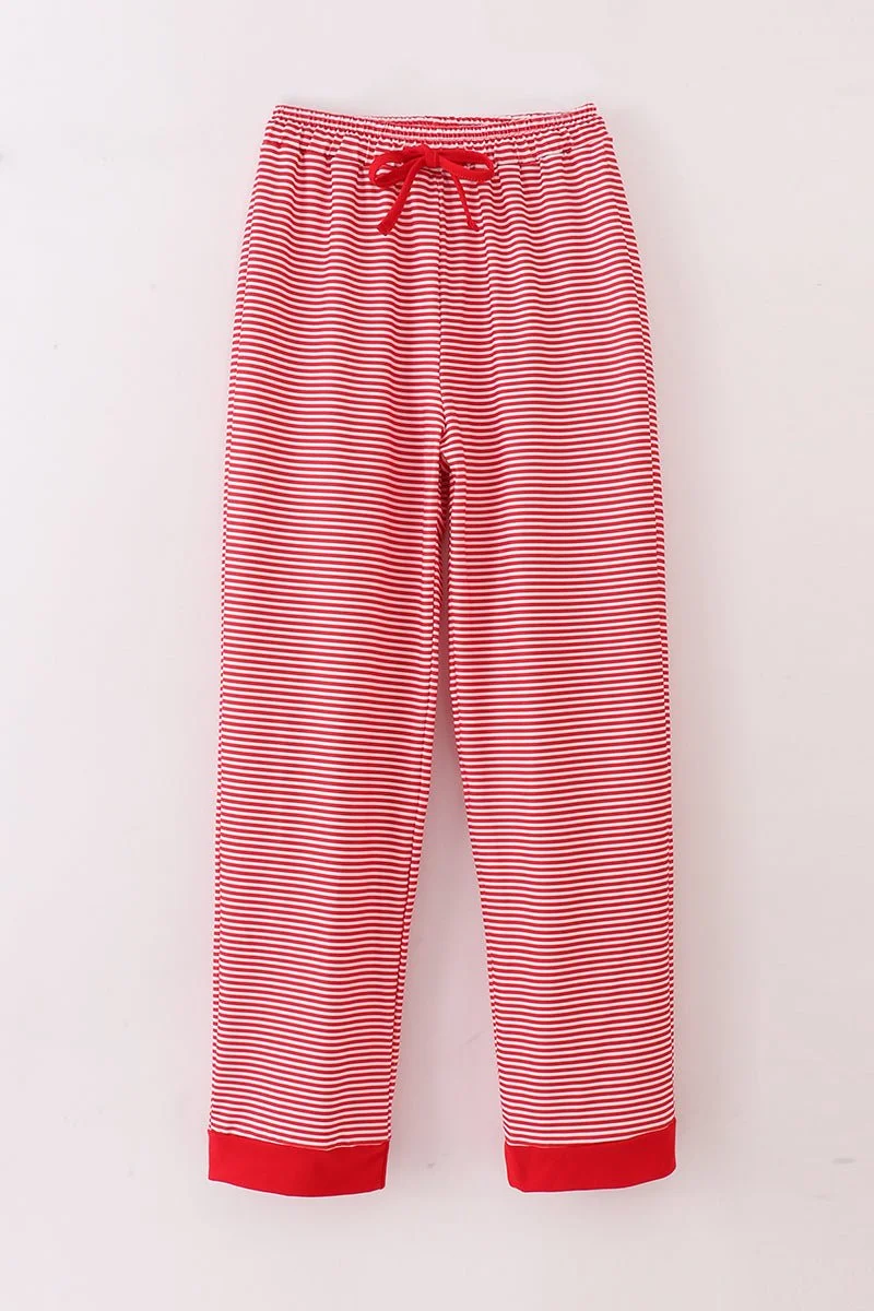 Santa's Cozy Red Stripe Pajama Pants