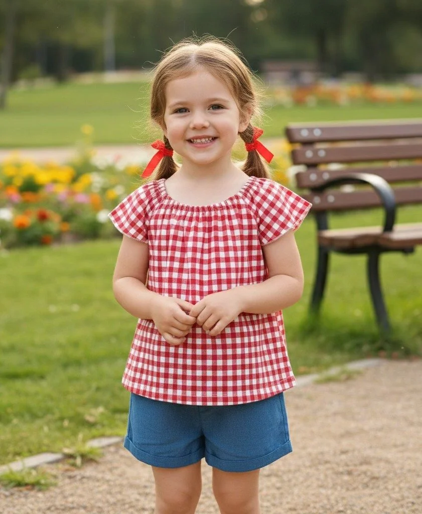 Gingham Picnic Shorts Set