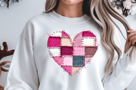Patchwork Heart Sweatshirt