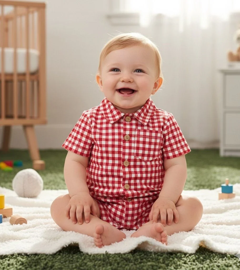 Classic Gingham Picnic Romper