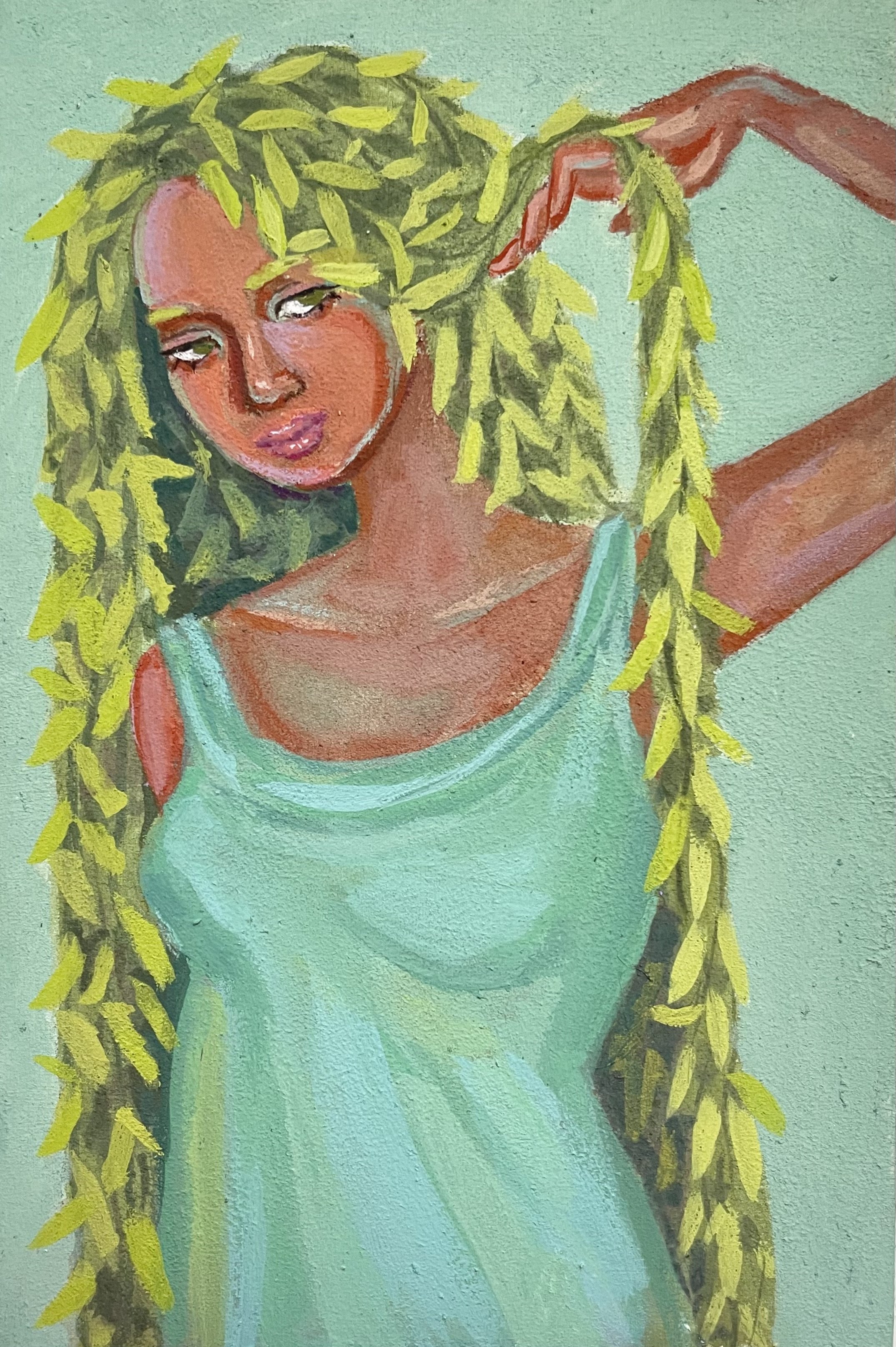 Willow Tree Acrylic Gouache on Wood Panel, 2026