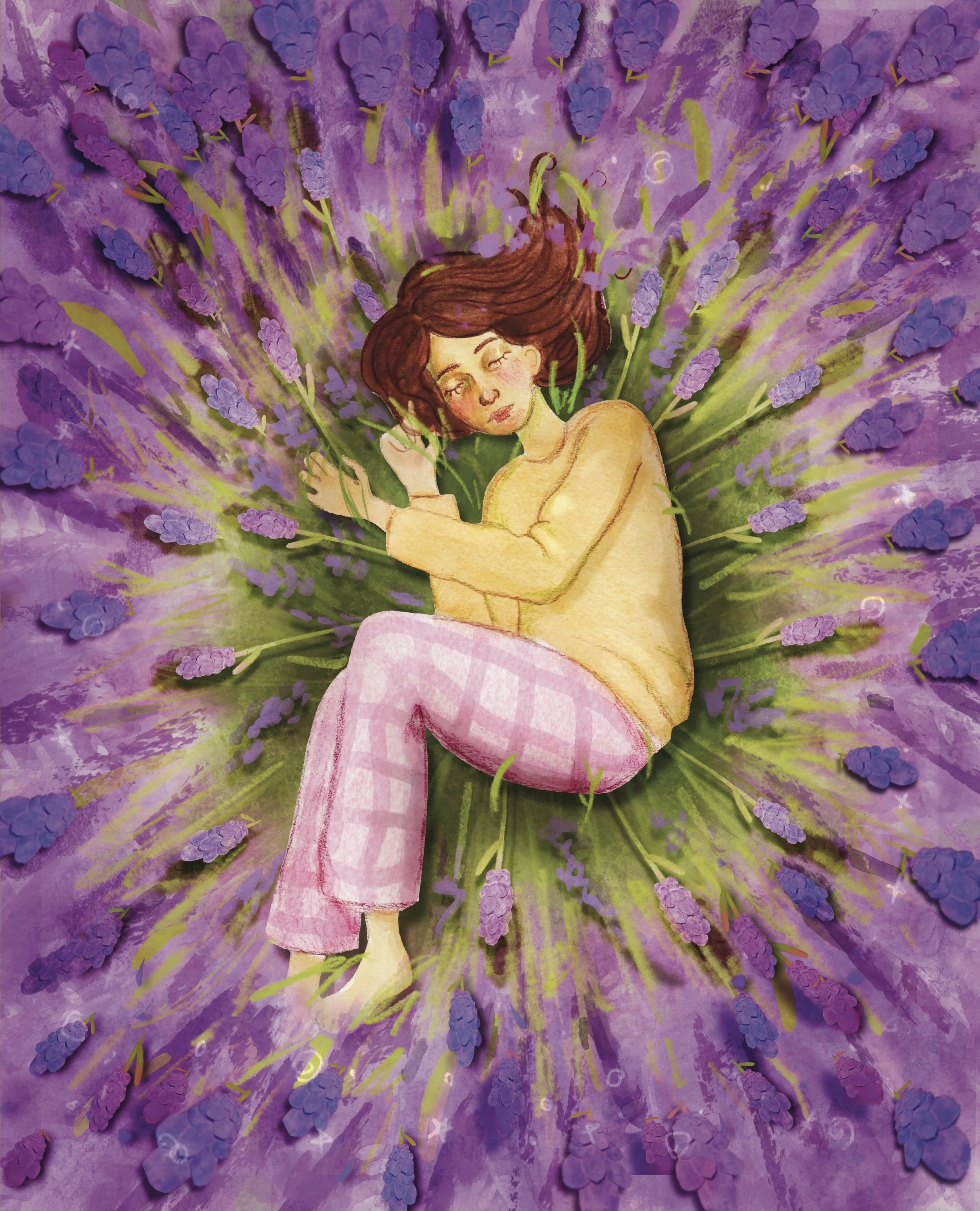 Peaceful Slumber, mixed media, 2026