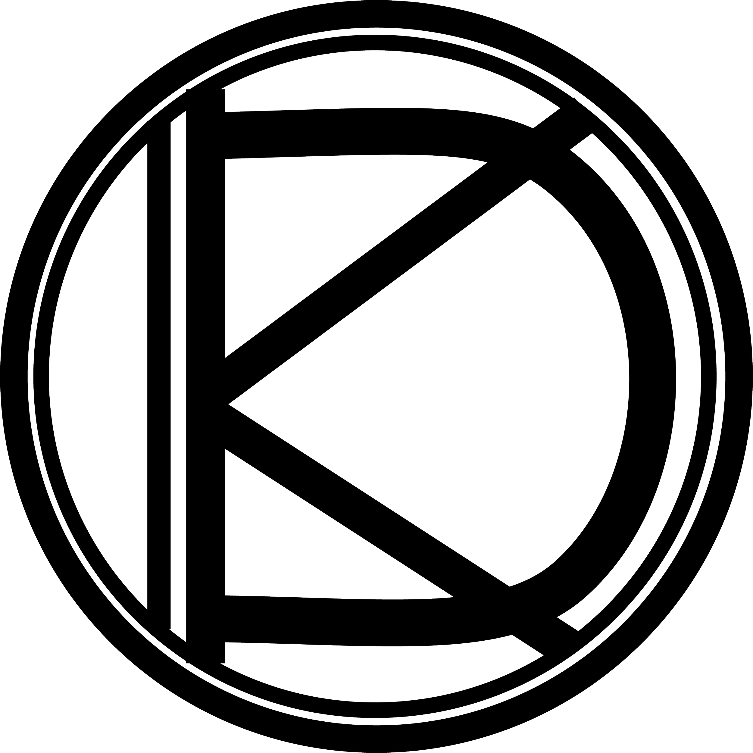 Black and white outline of the Captain America shield with the letter "A" in the center.