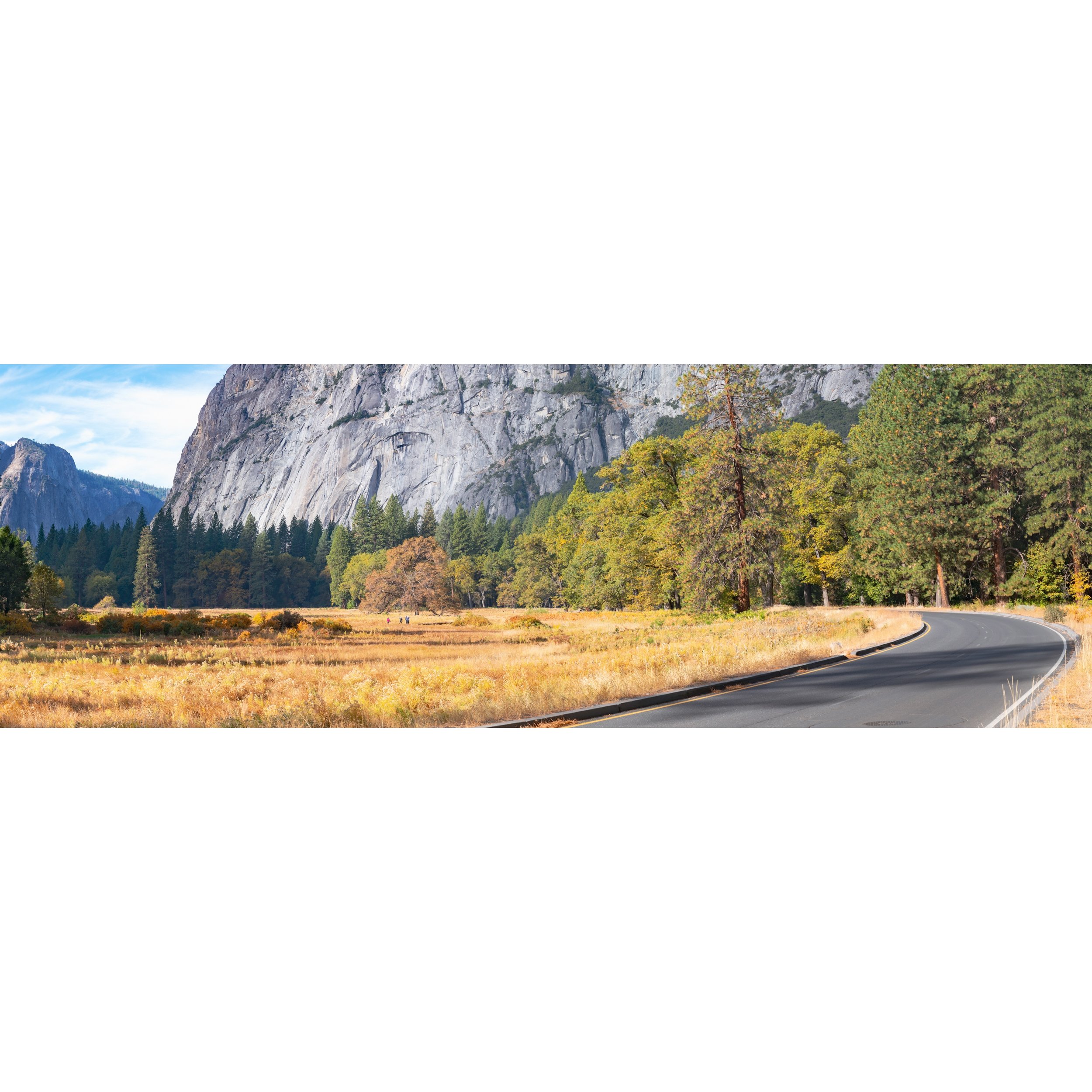 Yosemite Valley Cooks Meadow Panorama Print