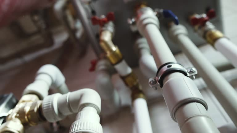 Commercial plumbing installation 