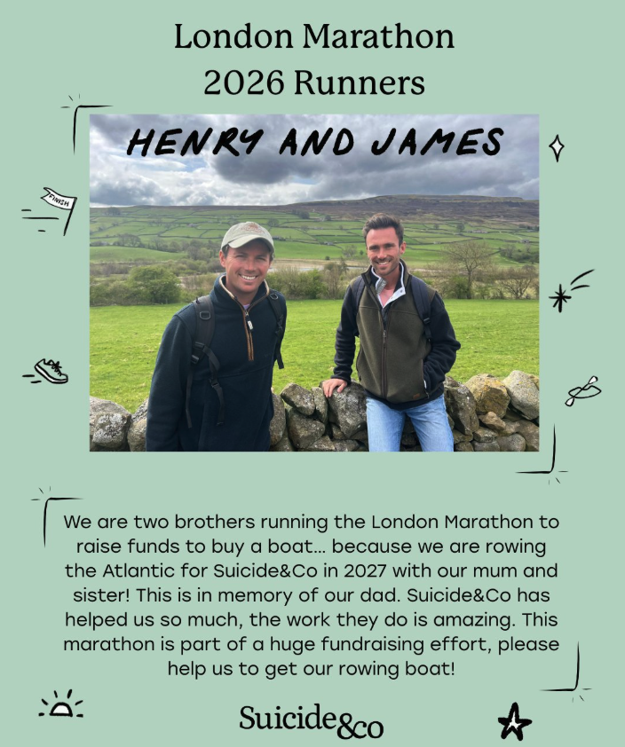 Henry and James announce they will run London Marathon to raise funds to buy the boat