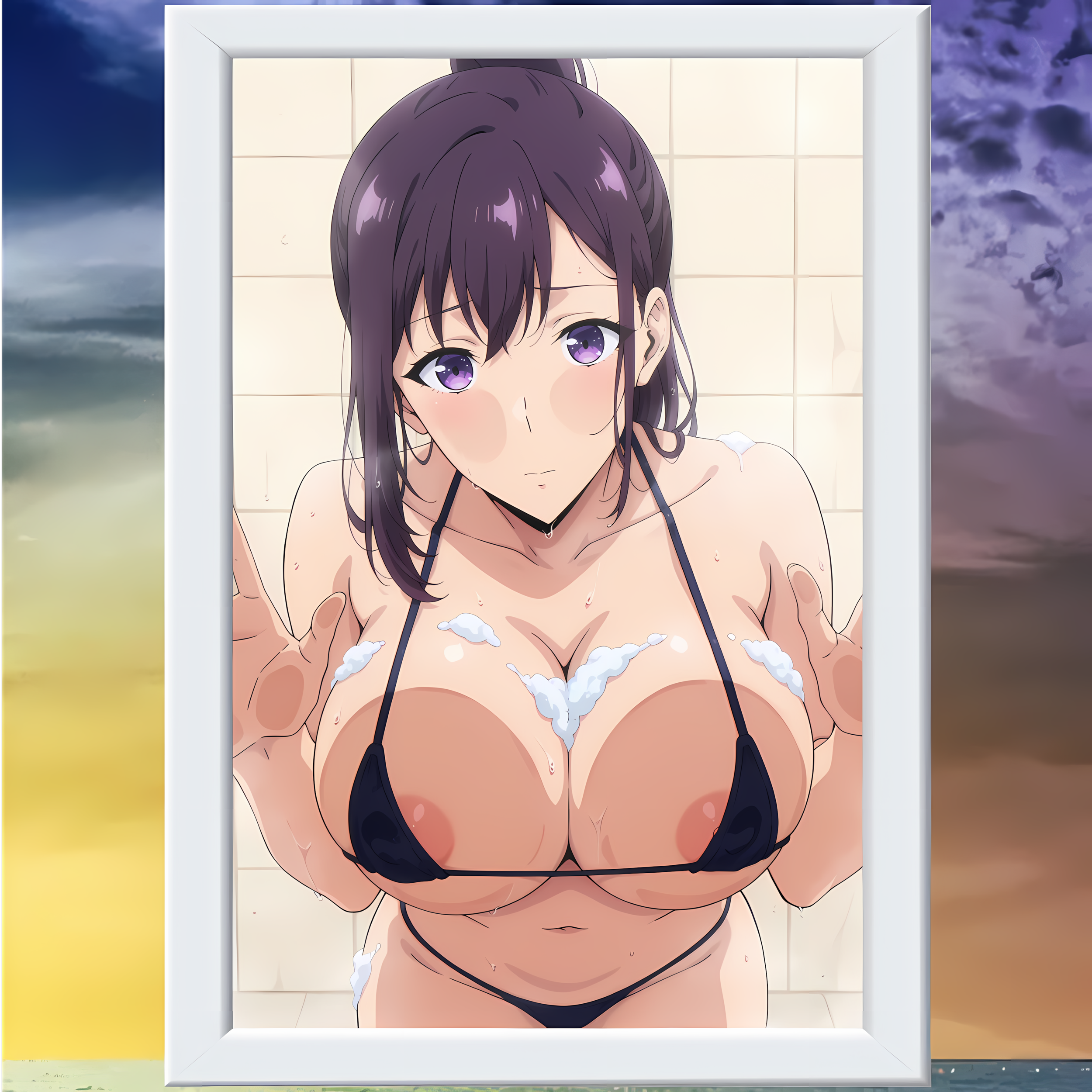 Solo Leveling Sung Jin-Ah Anime Manga Adult Android Widget with 11 sexy poses! Screenshot number two! Hot hentai scene! Shower! Busty! Naked!