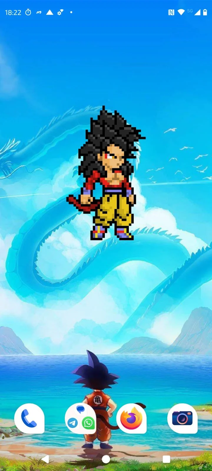 Goku Evolution Dragonball Android Widget HIgh Resolution Pixel Art Bandai Anime