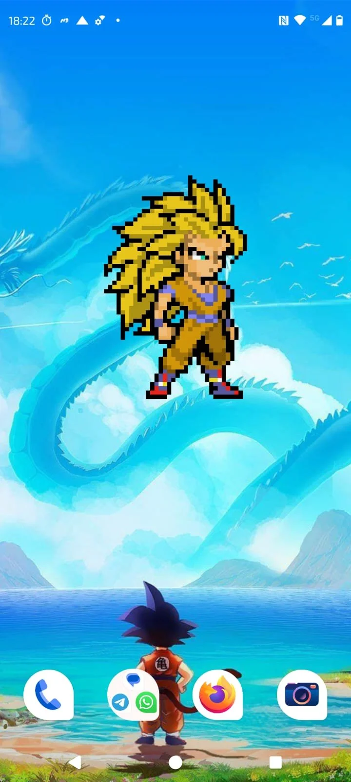 Goku Evolution Dragonball Android Widget HIgh Resolution Pixel Art Bandai Anime