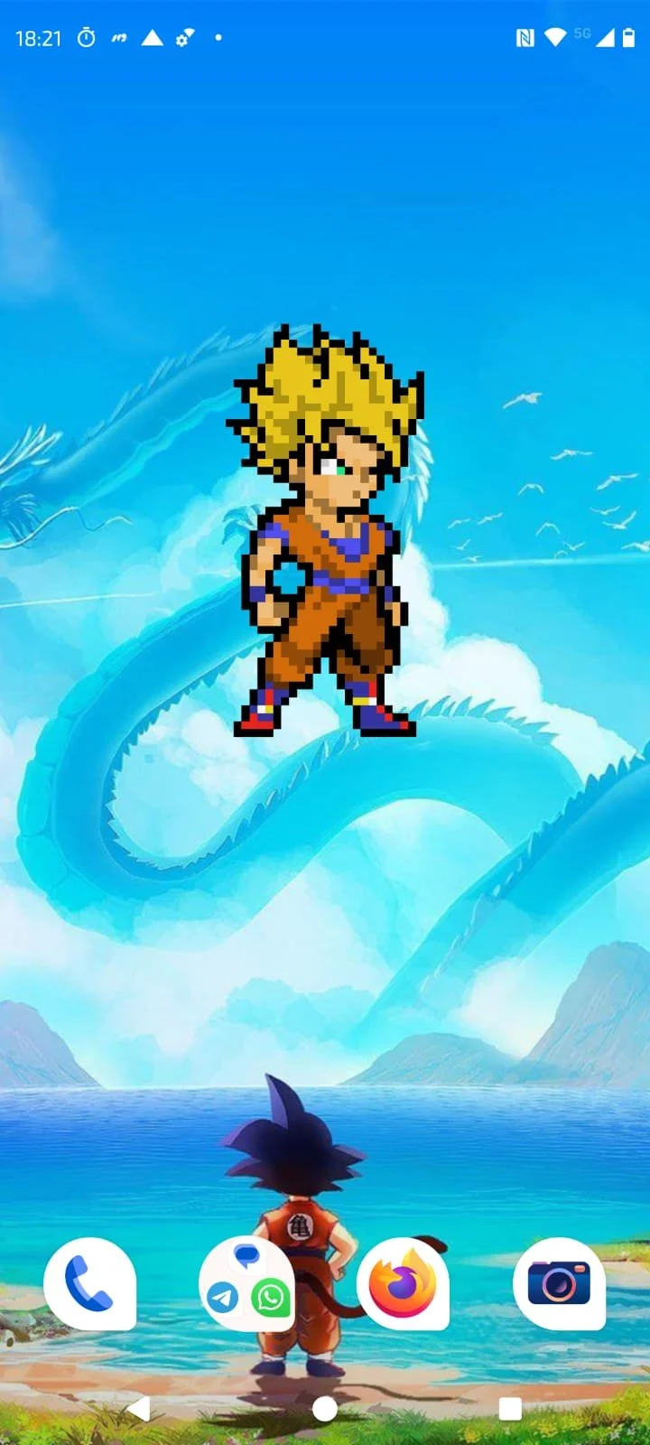 Goku Evolution Dragonball Android Widget HIgh Resolution Pixel Art Bandai Anime