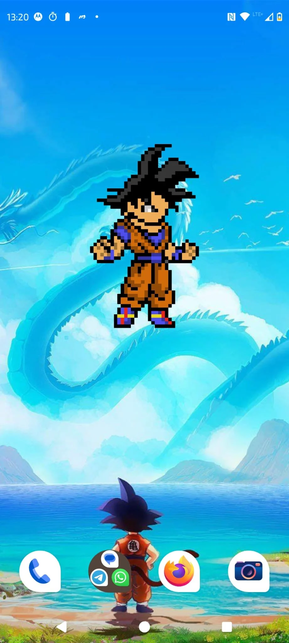 Goku Evolution Dragonball Android Widget HIgh Resolution Pixel Art Bandai Anime