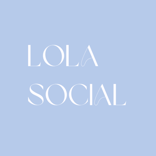 Lola Social logo helesinisel taustal