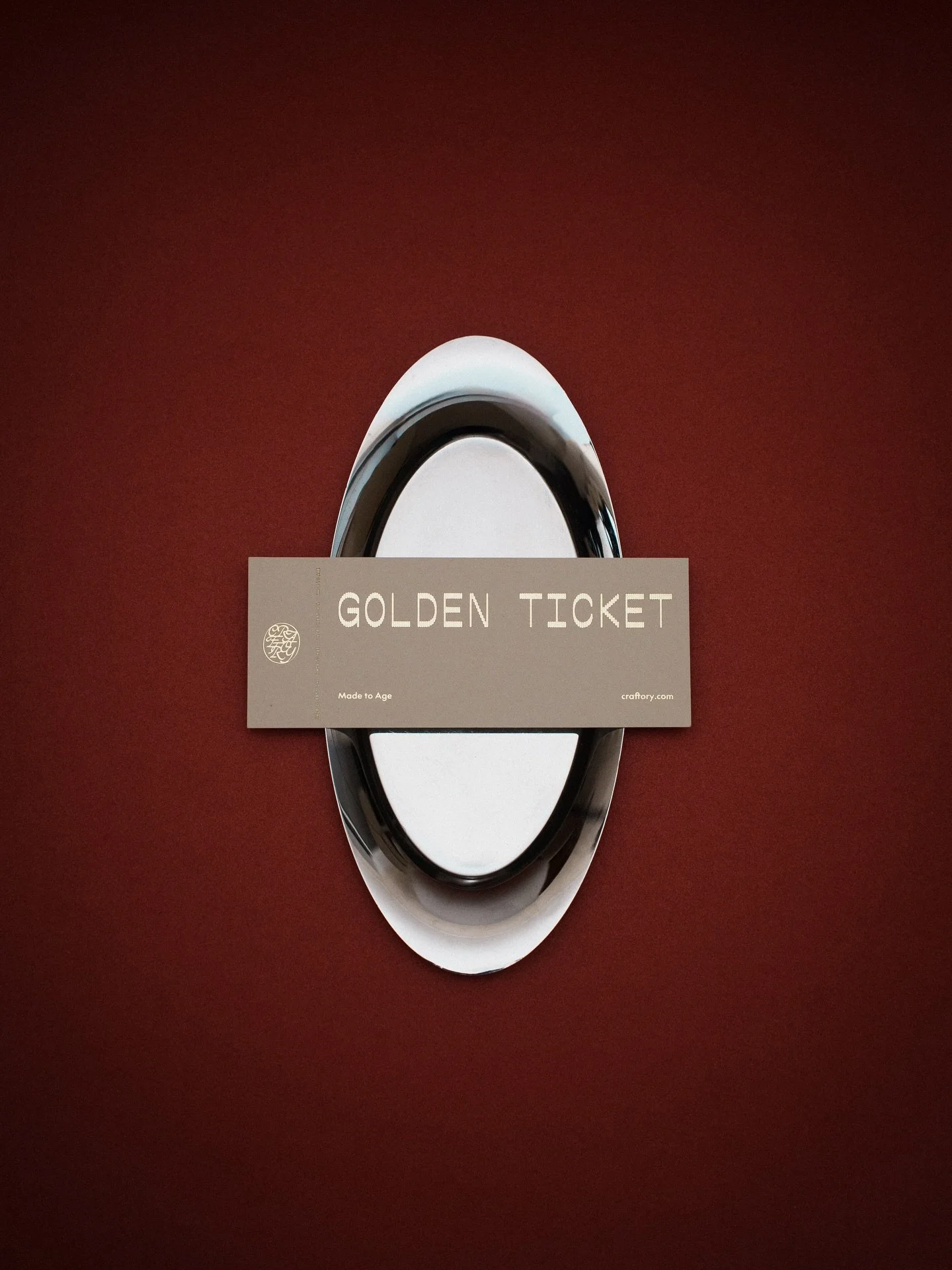 When you buy a 3&euro; silver plate and know in your heart that one day you WILL need it for an idea that strikes at 2AM. Perfect for serving Golden Ticket in a dramatically mysterious way. 

Most recent work for Craftory

#photography #productphotog