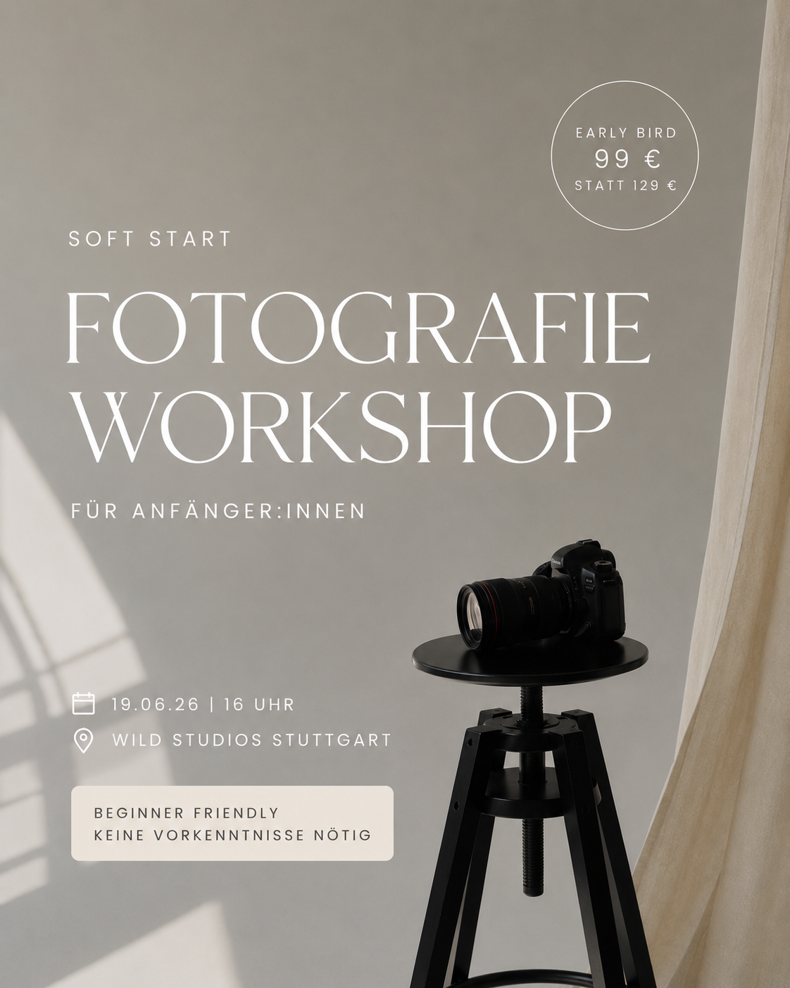 THE SOFT START photography for beginners | 19. Juni 2026, 16 Uhr mit Anna