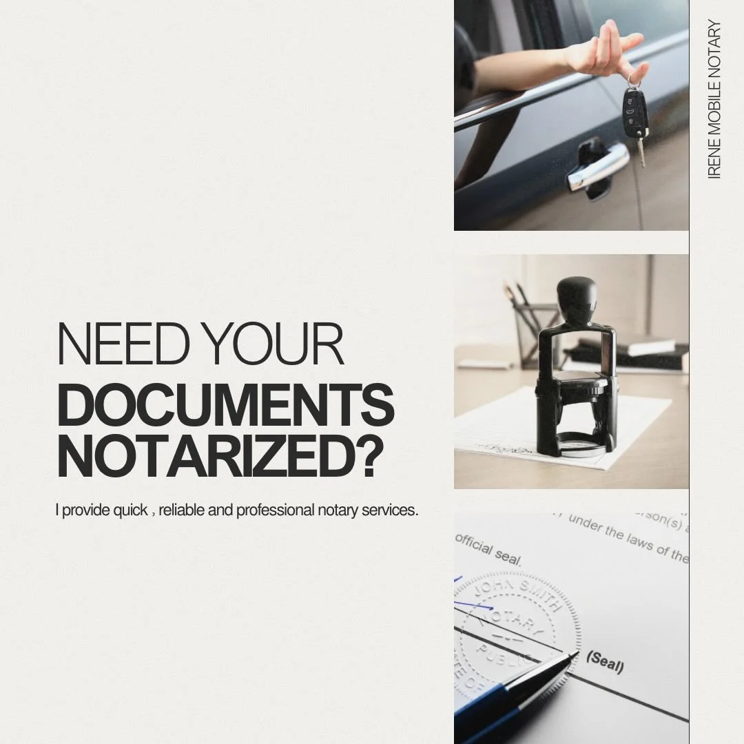 Professional, reliable, and convenient mobile notary services across Pennsylvania.

From bill of sale to loan signing, I make notarizing document easy and stress-free.

🖊️Mobile appointment - I come to you ! 
.
.

#notary #Pennsylvania #loansigninga