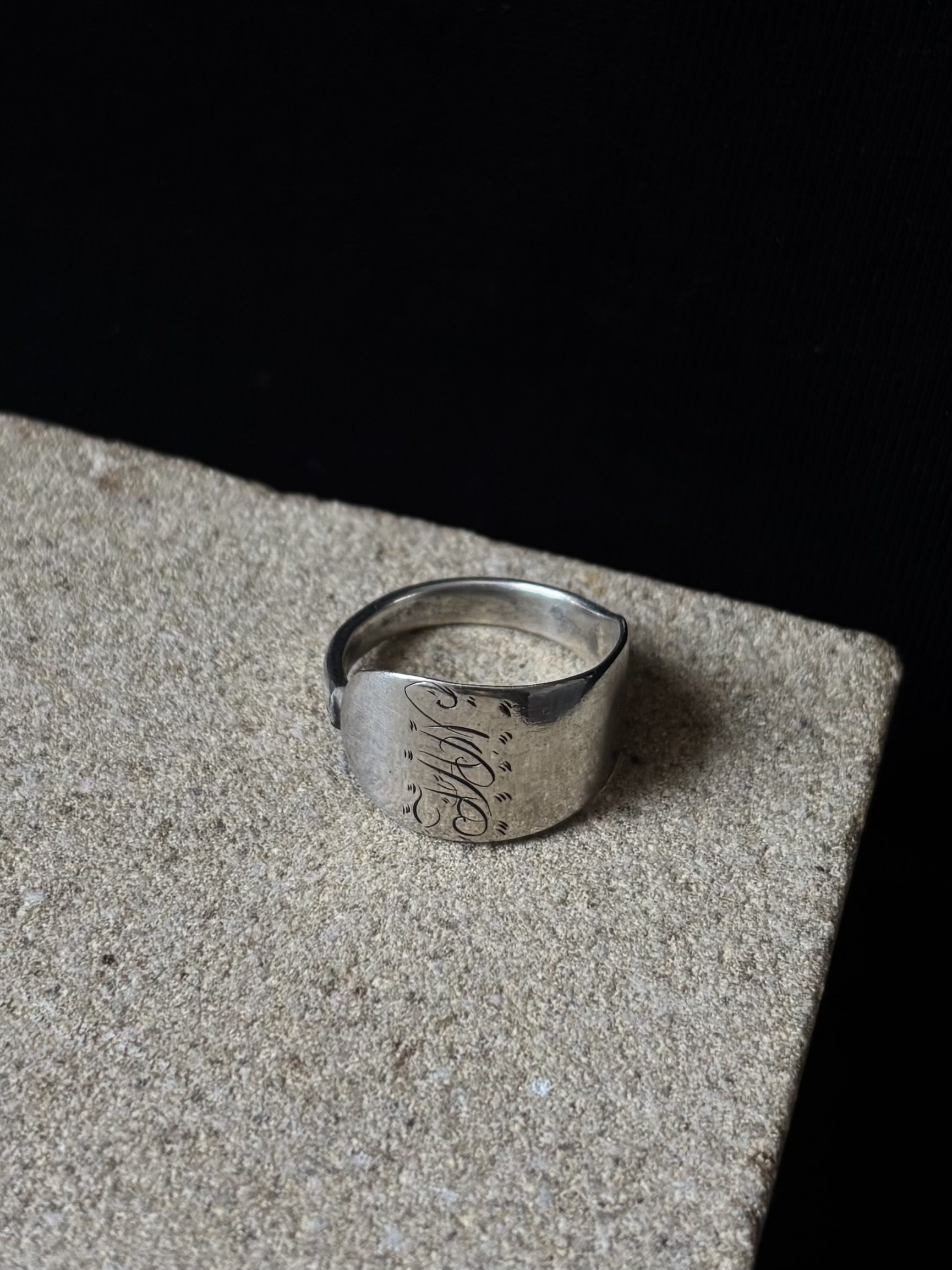 Sterling Fiddle Spoon Ring