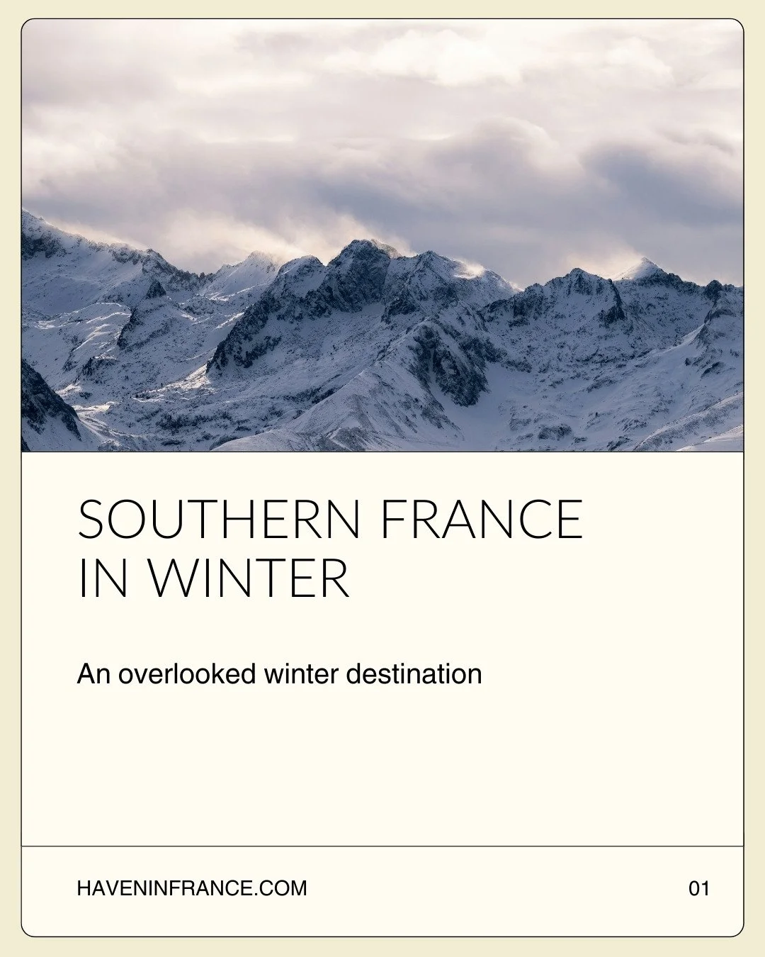 While Northern France gets cold and gray 🥶, Southern France moves along with winter activities that aren't as well-known about compared to the summer.

Winter in Southern France is actually one of the best times to experience genuine-uncrowded regio