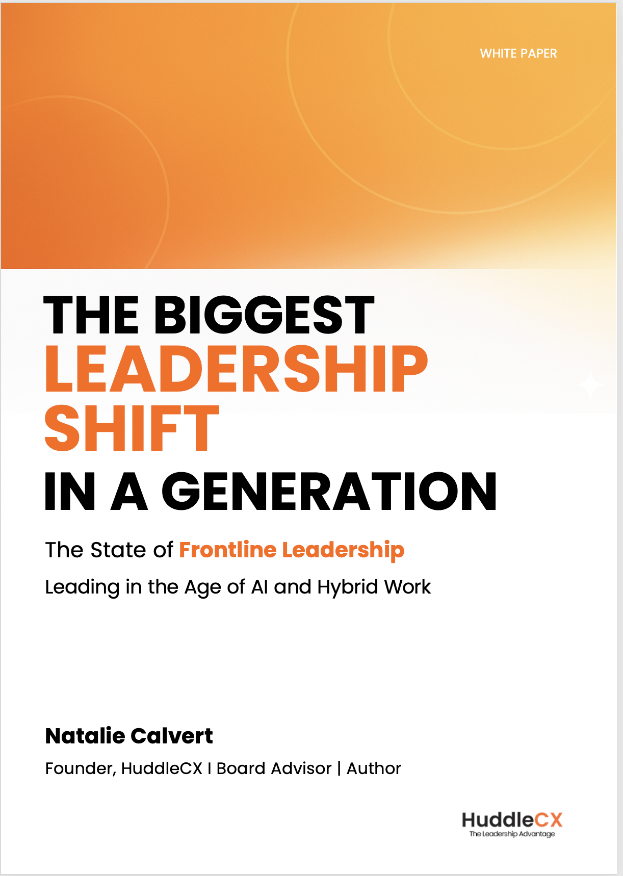 The State of Frontline Leadership HuddleCX Natalie Calvert