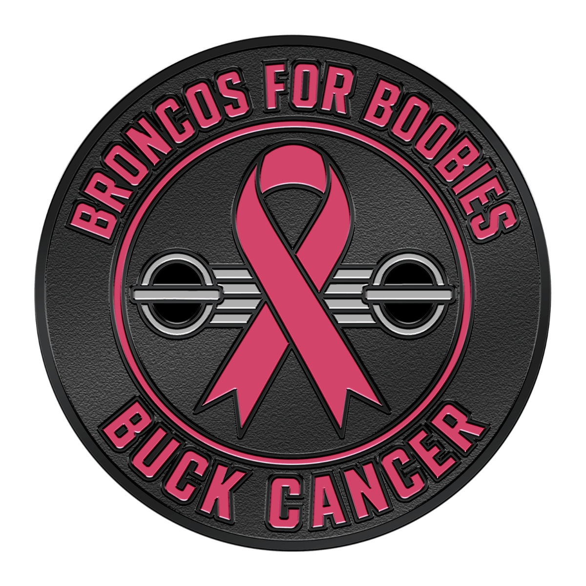 Broncos for Boobies “Buck Cancer” Challenge Coin