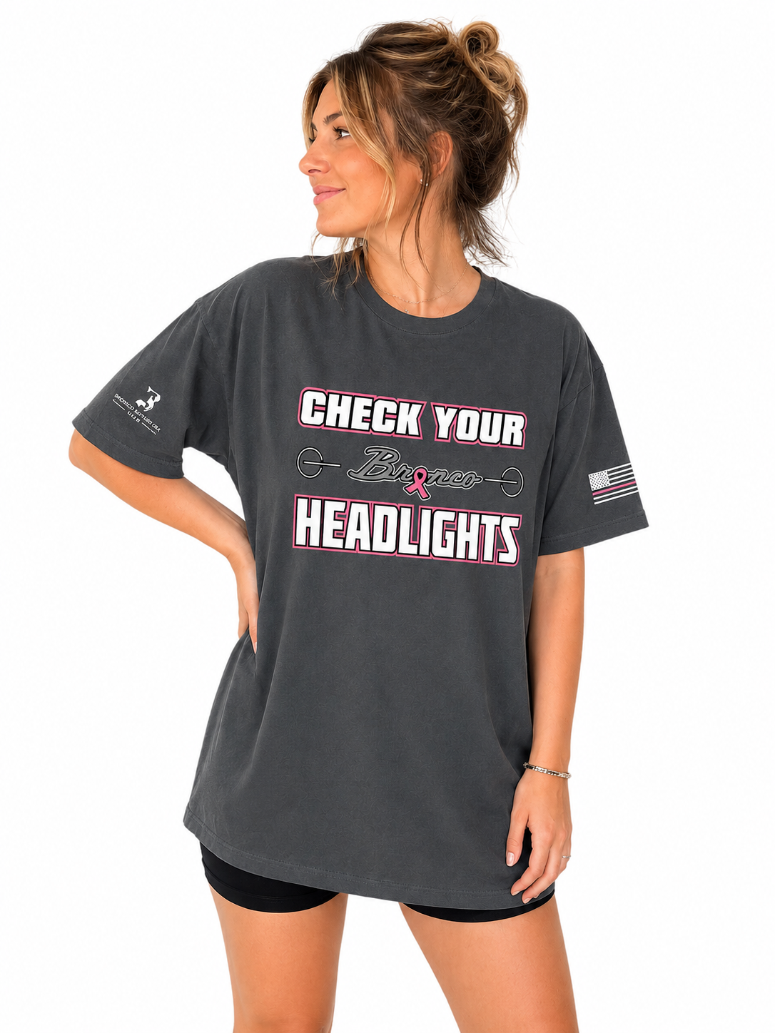 Unisex "Check Your Headlights" |  Breast Cancer Awareness Tee