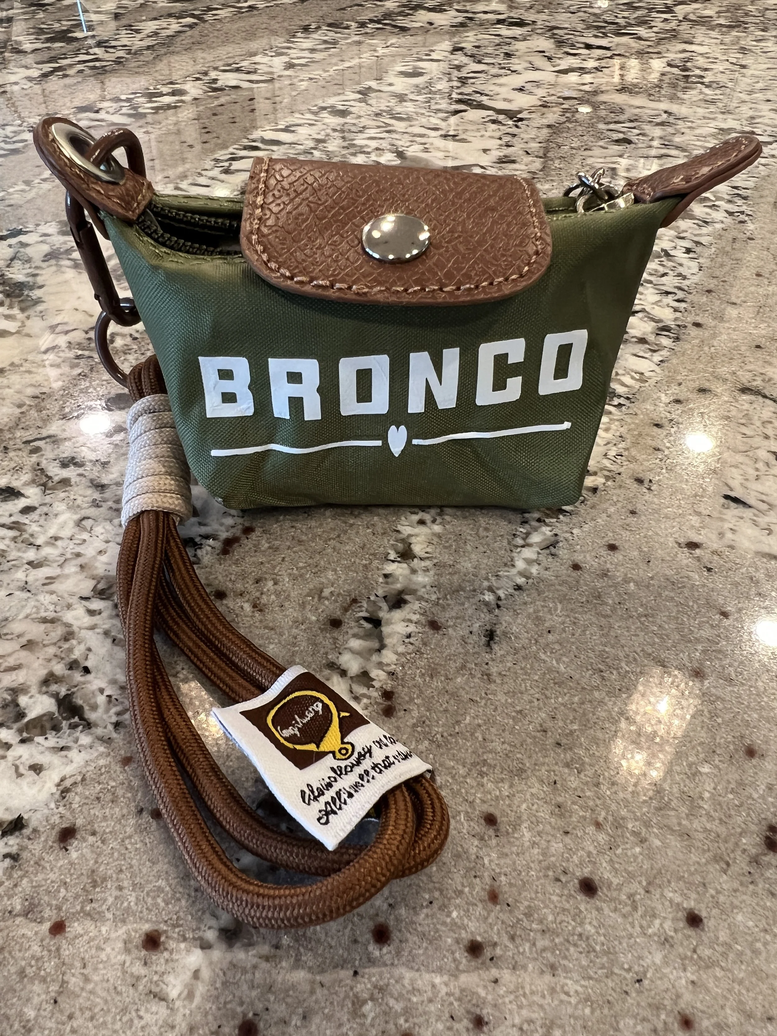 Bronco nylon mini key case in Green