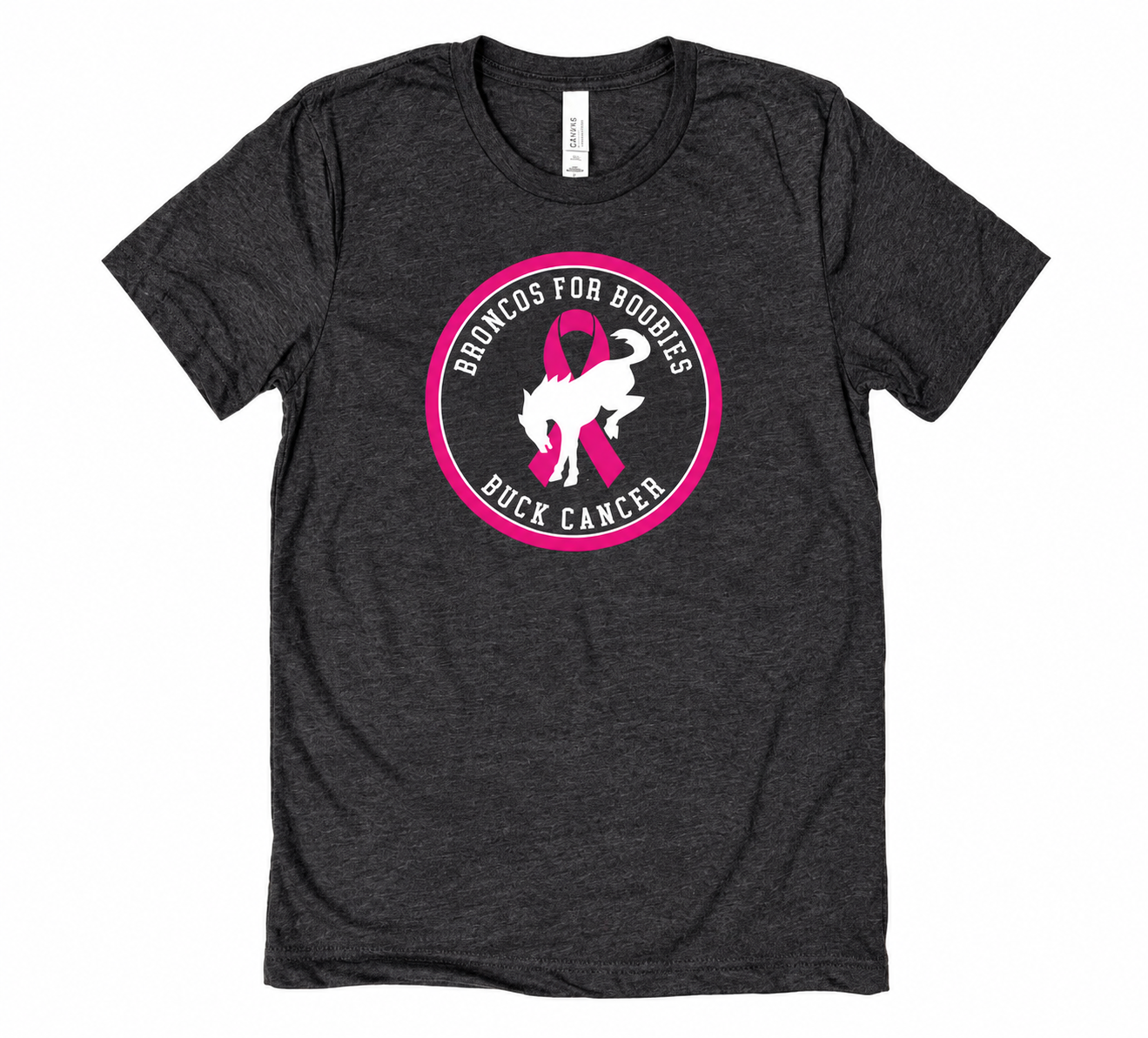 Broncos for Boobies Buck Cancer Unisex Tee