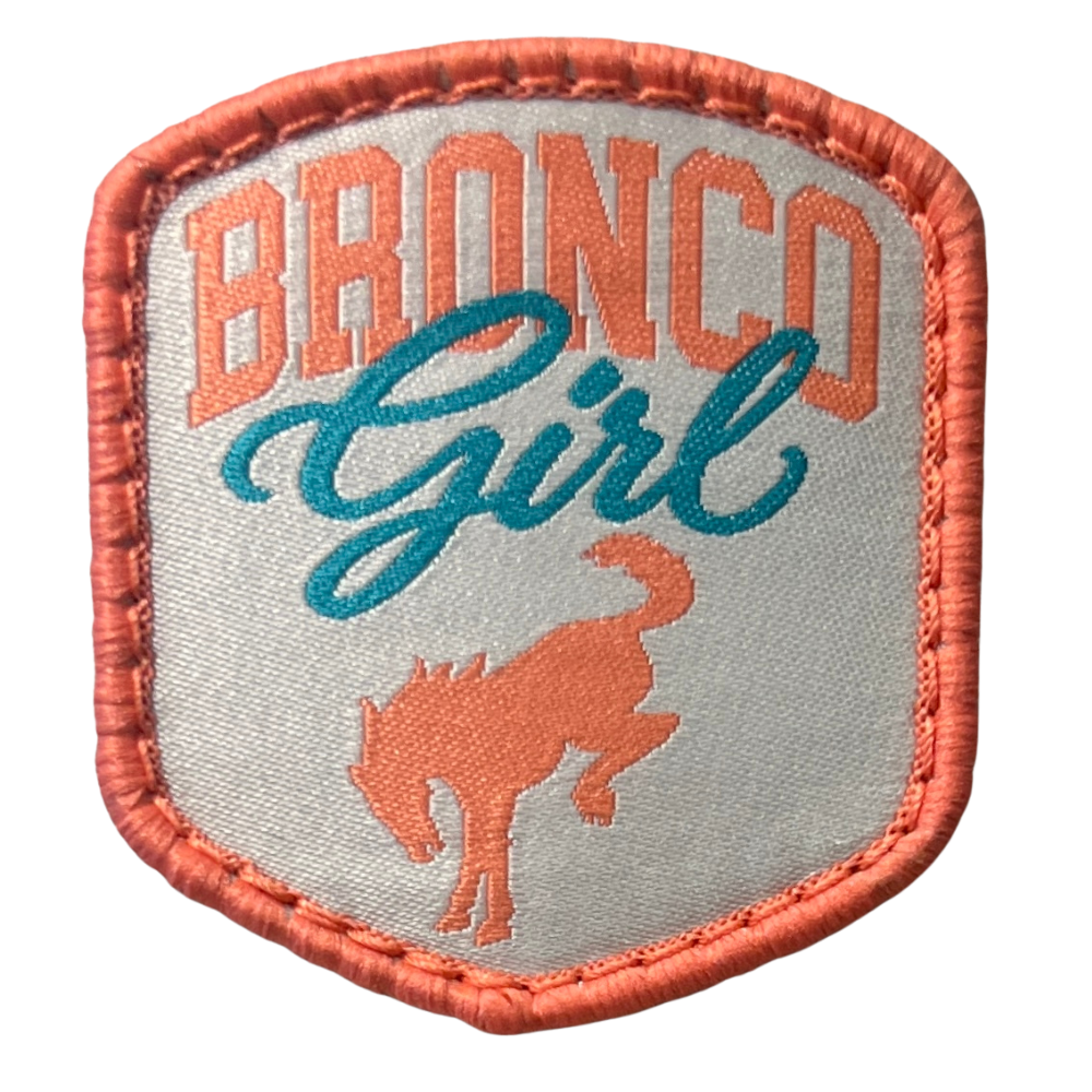 Bronco Girl Premium Woven Patch | Iron-On