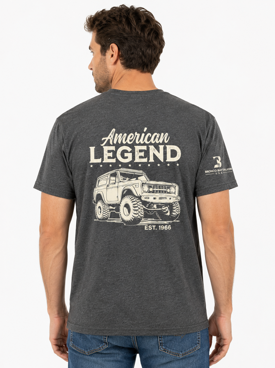 American Legend Bronco Tee | Dark Grey Heather
