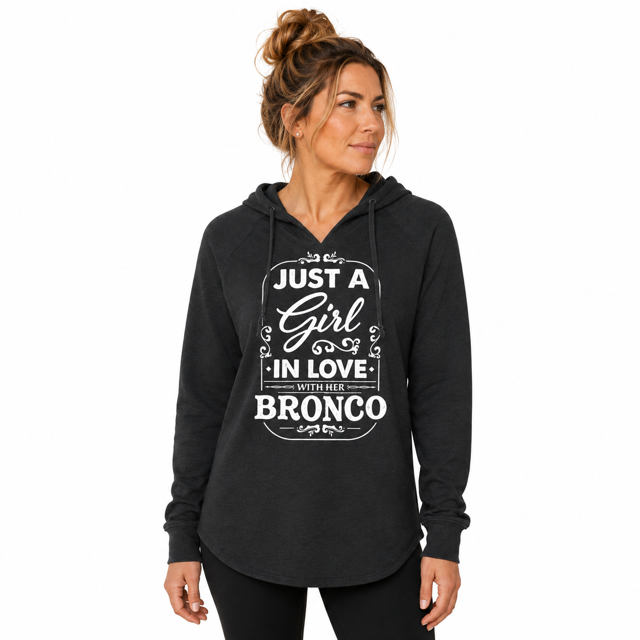 "Just a Girl In Love With Her Bronco" | Premium Hooded Pullover | Independent Trading