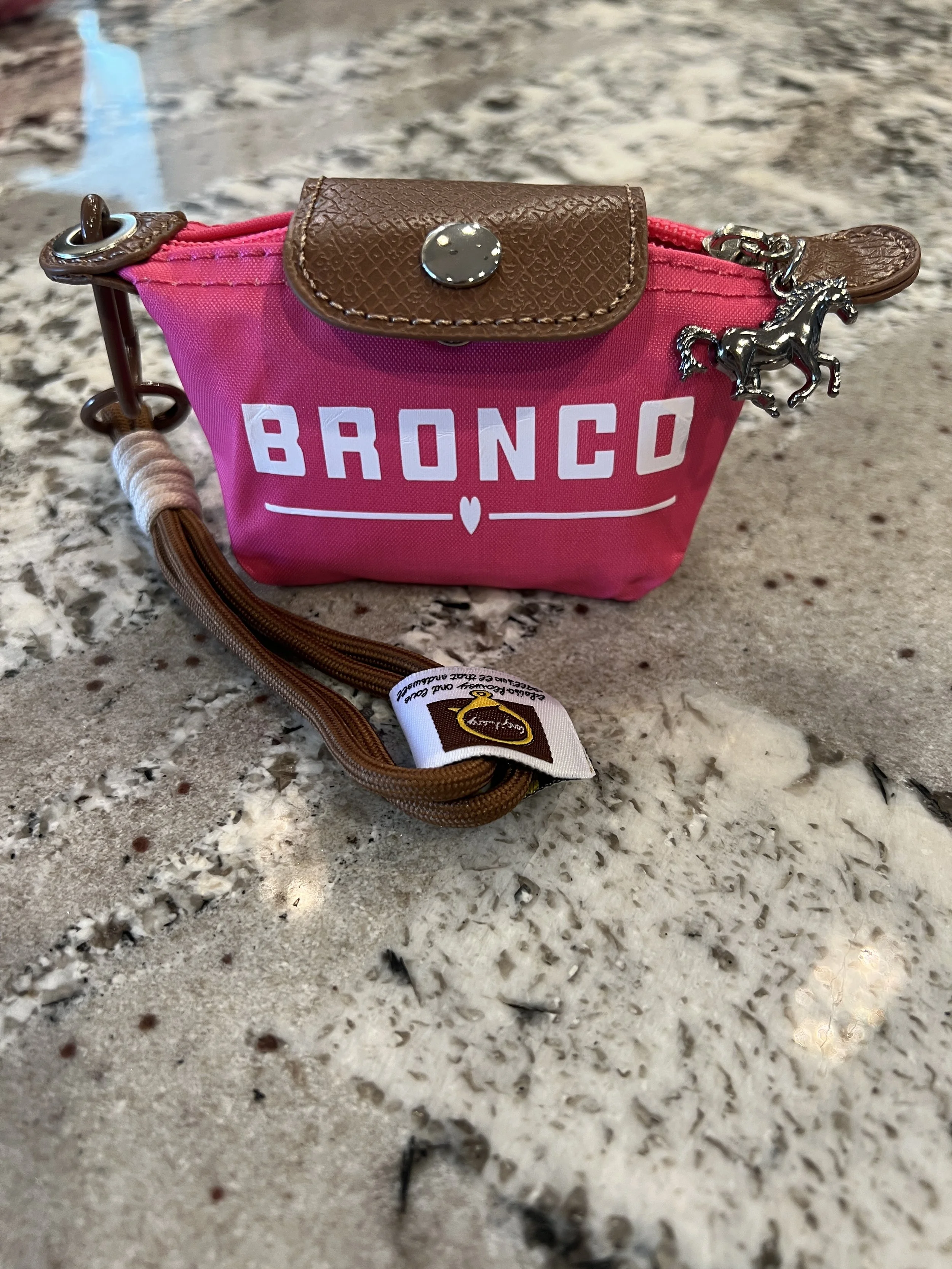 Bronco nylon mini key case in Pink