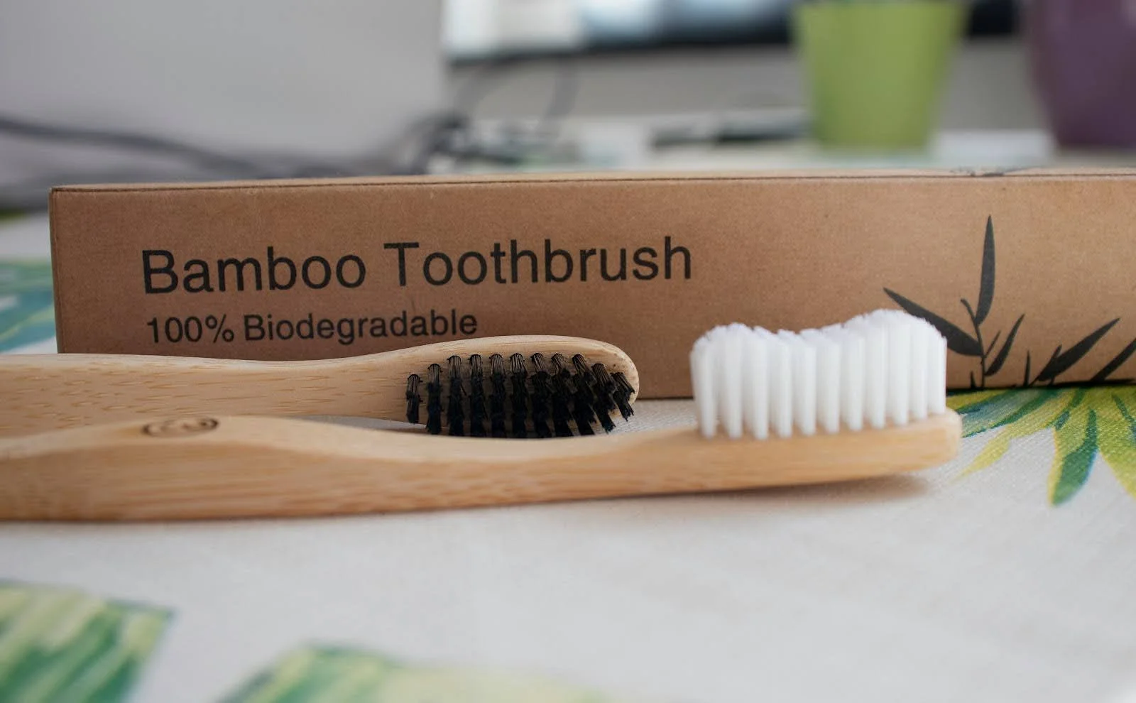 Biodegradable bamboo toothbrush