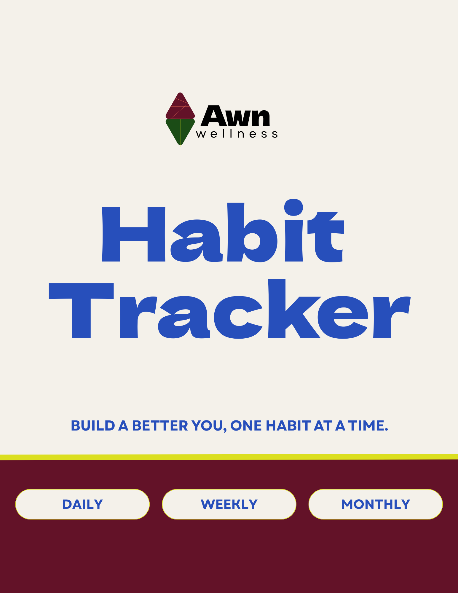 12-month habit tracker (PDF)