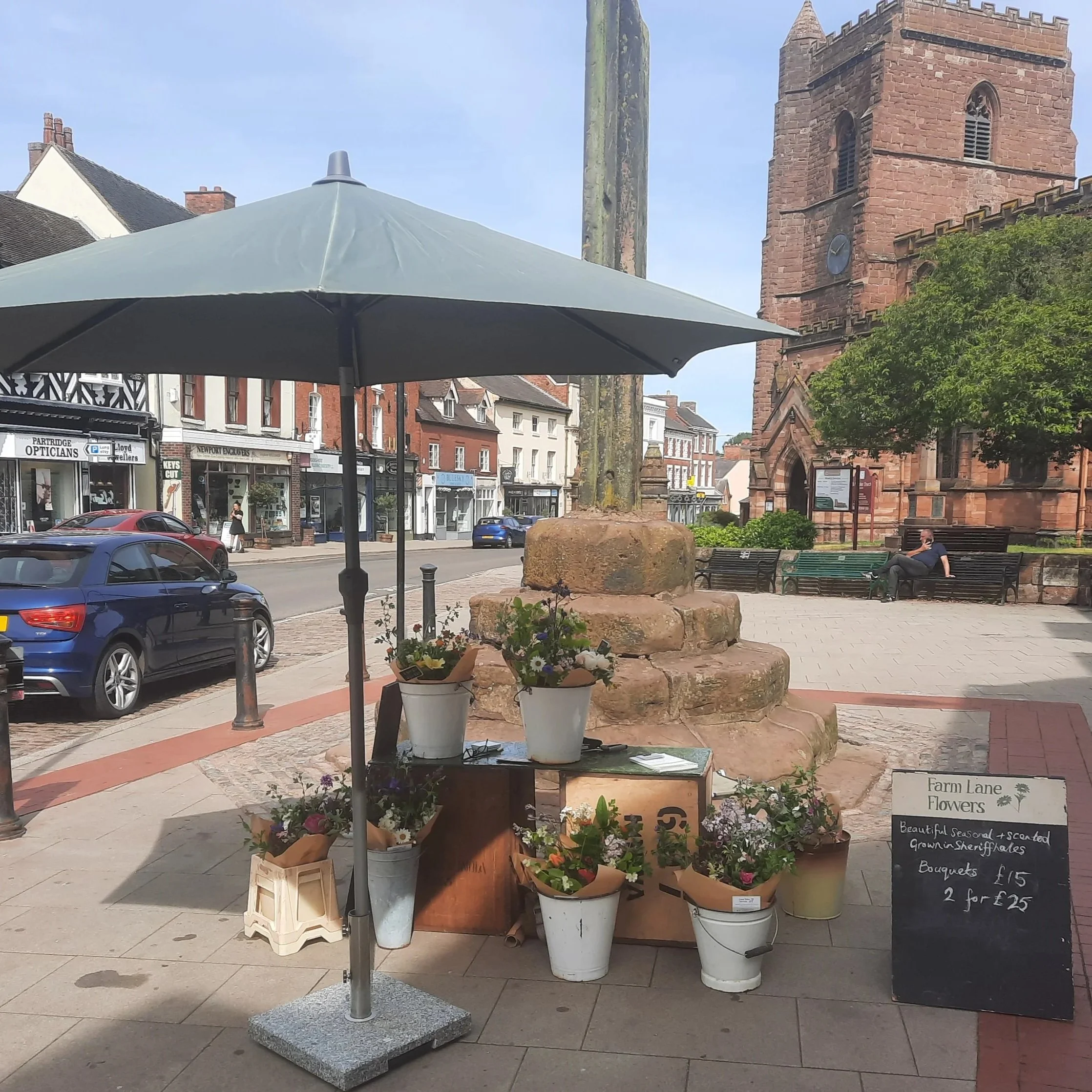Flower stand in Newport