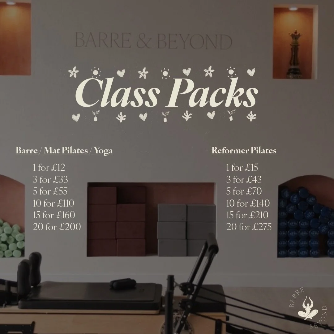 Your Sunday reminder of our class pack offers 🤍

If you&rsquo;re in the studio a few times a week, or want to try a range of different classes, our packs are for you 🫵

Our bigger packs get you more for your money, spread across a longer period of 