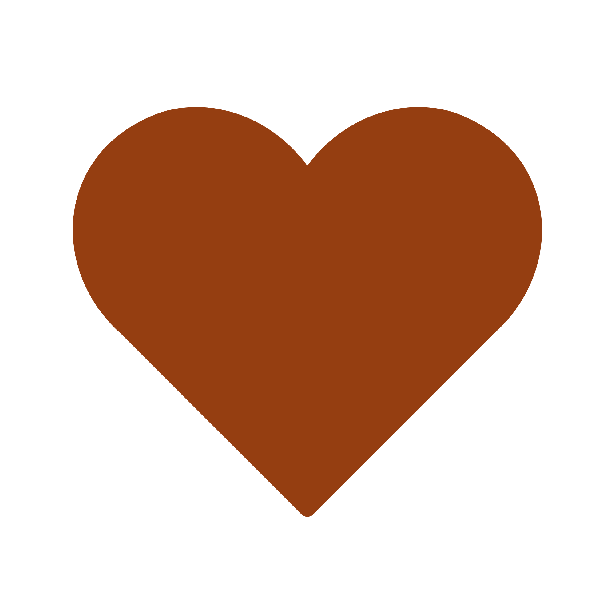 A burnt orange heart.