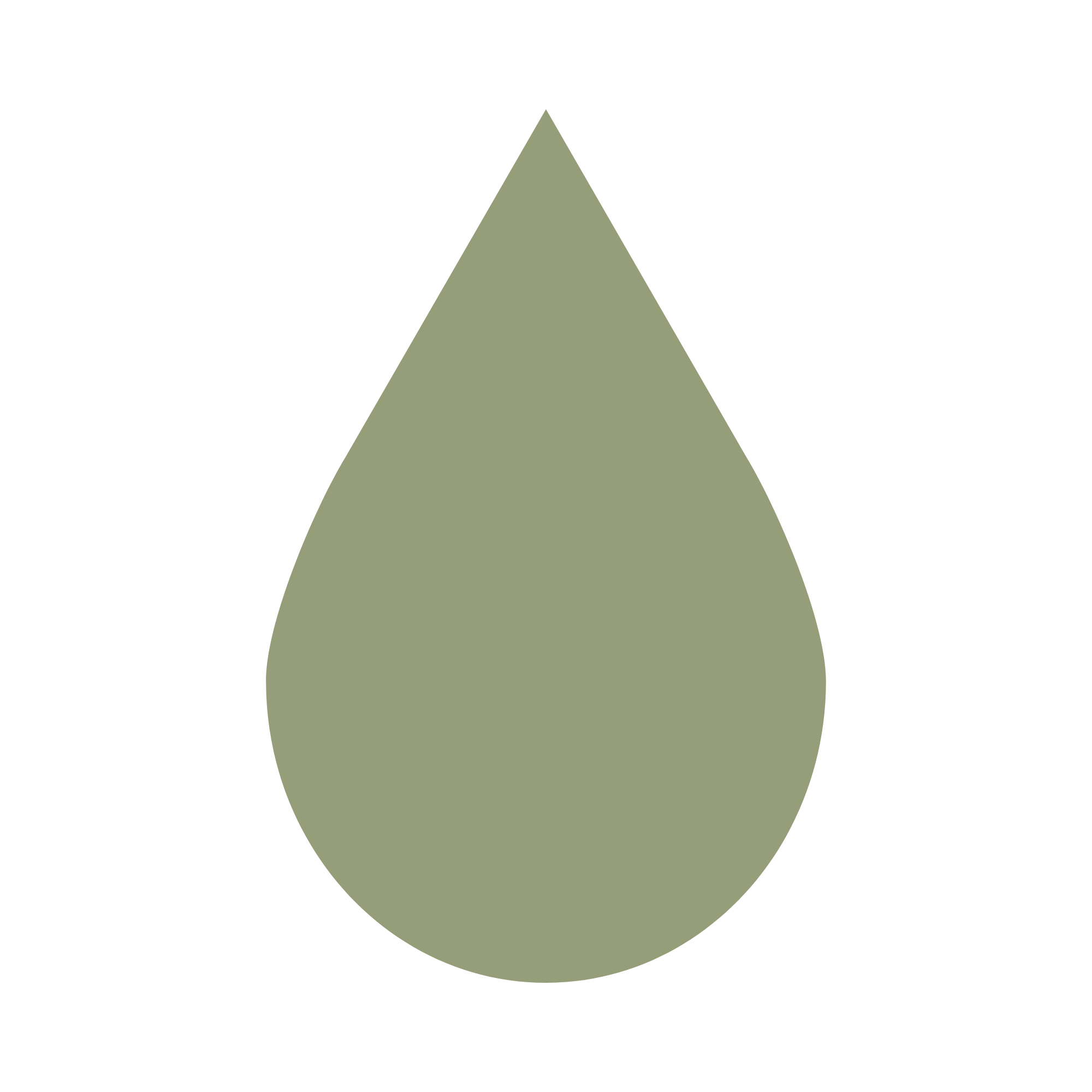 A sage green tear drop.