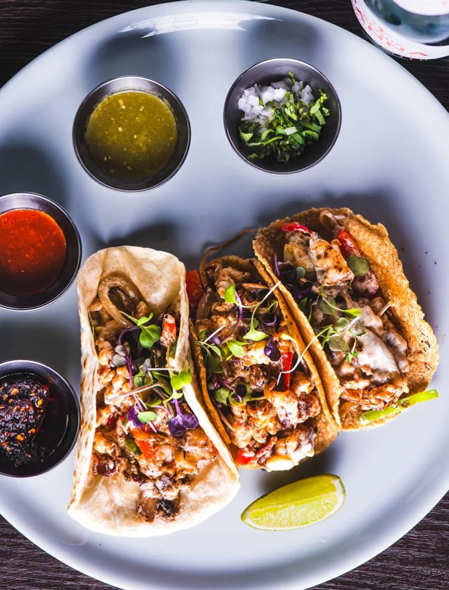 Three tacos. Endless flavor. Ocean breeze included.

From our Tacos Gobernador &mdash; colossal shrimp with melted Oaxaca cheese &mdash; to the slow-stewed pork of our Cochinita Pibil, finished with red onions and habanero. The tender, chili-simmered