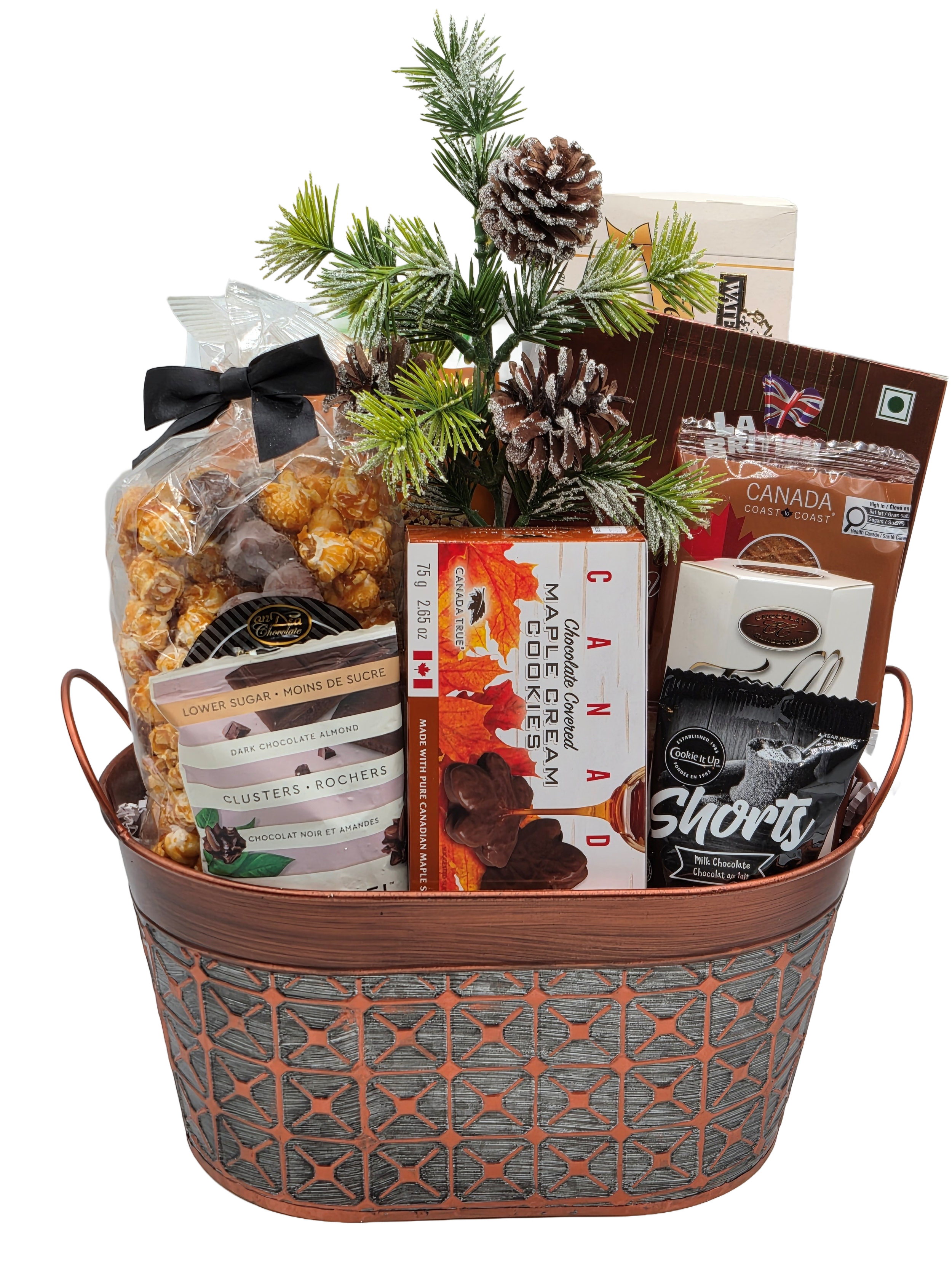 Copper & Pine Christmas Basket