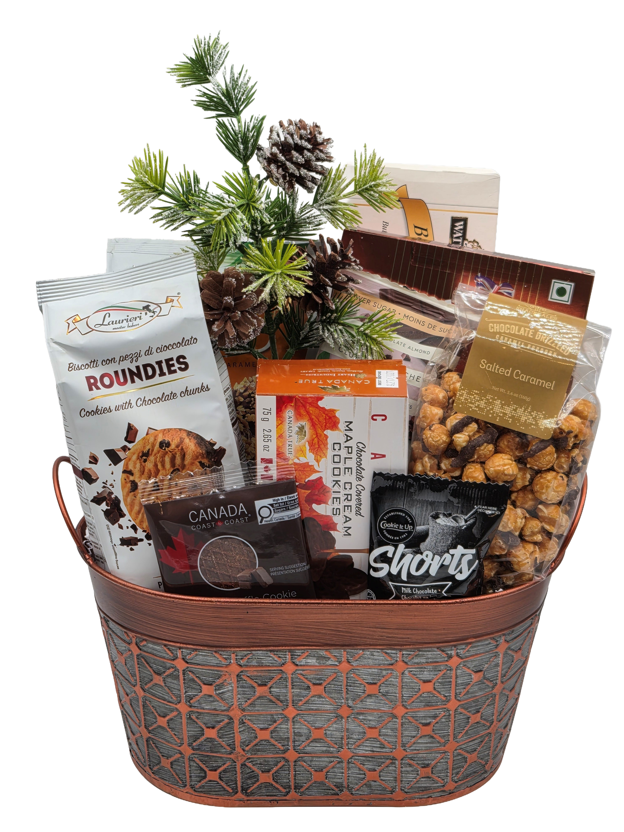 Copper & Pine Christmas Basket