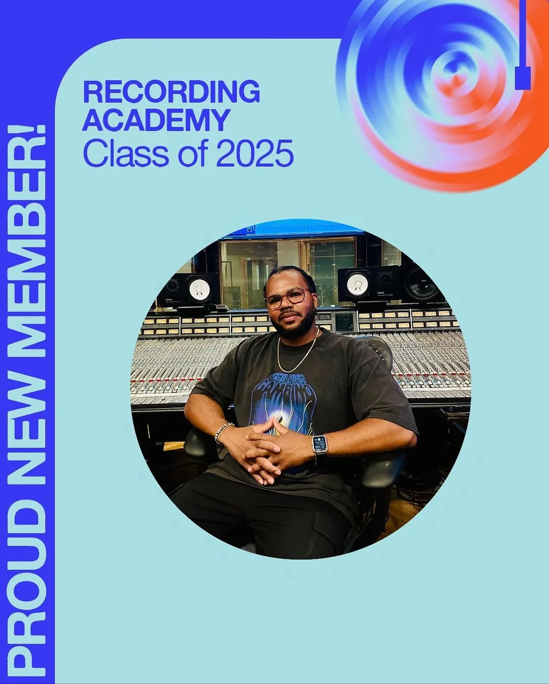 Packed an SUV on a cold January morning in 2017 headed to Boston with the dream of having moments like this. My brother told me to make something out of it. Did I not? 

Thank you to the @recordingacademy for accepting me into the family! 

Of course