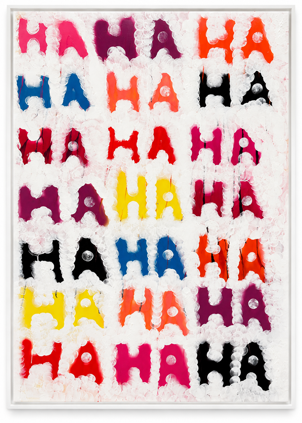 HAHAHA I
Acryl und Spray auf Leinwand I
150 x 100 cm I
2025
