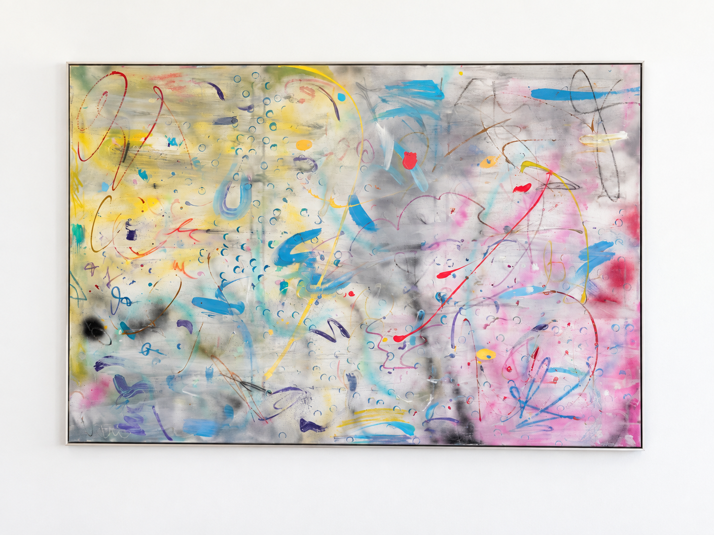 OHNE TITEL I
Acryl, Spray und Kreide auf Leinwand I
100 x 150 cm I
2023