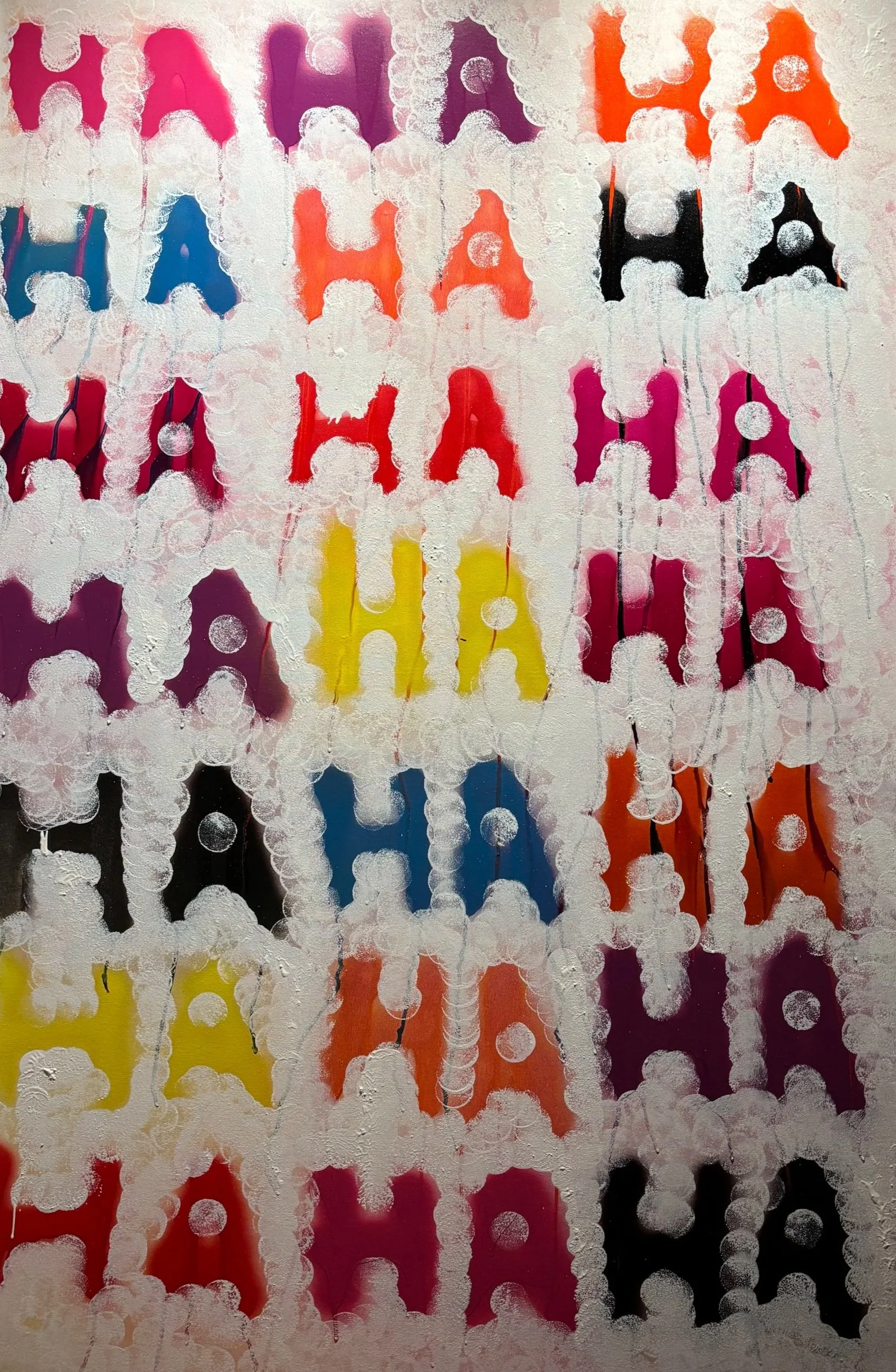 HA HAribo I
Acryl & Spray auf Leinwand I
150 x 100 cm I
2025 