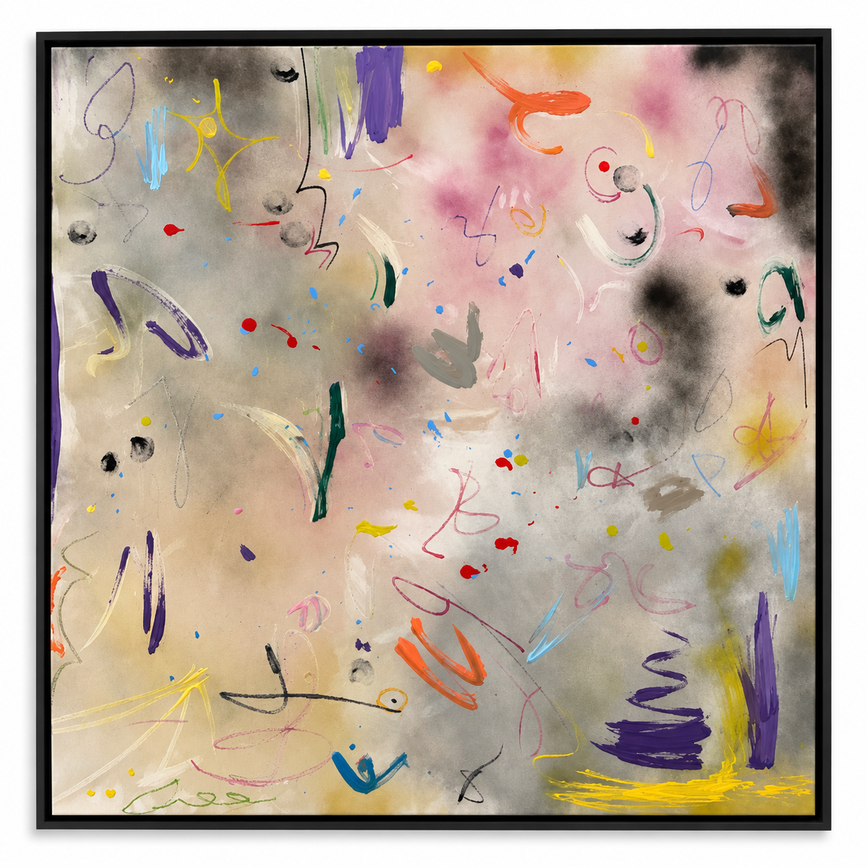 OHNE TITEL I
Acryl, Spray und Kreide auf Leinwand I
80 x 80 cm I
2023