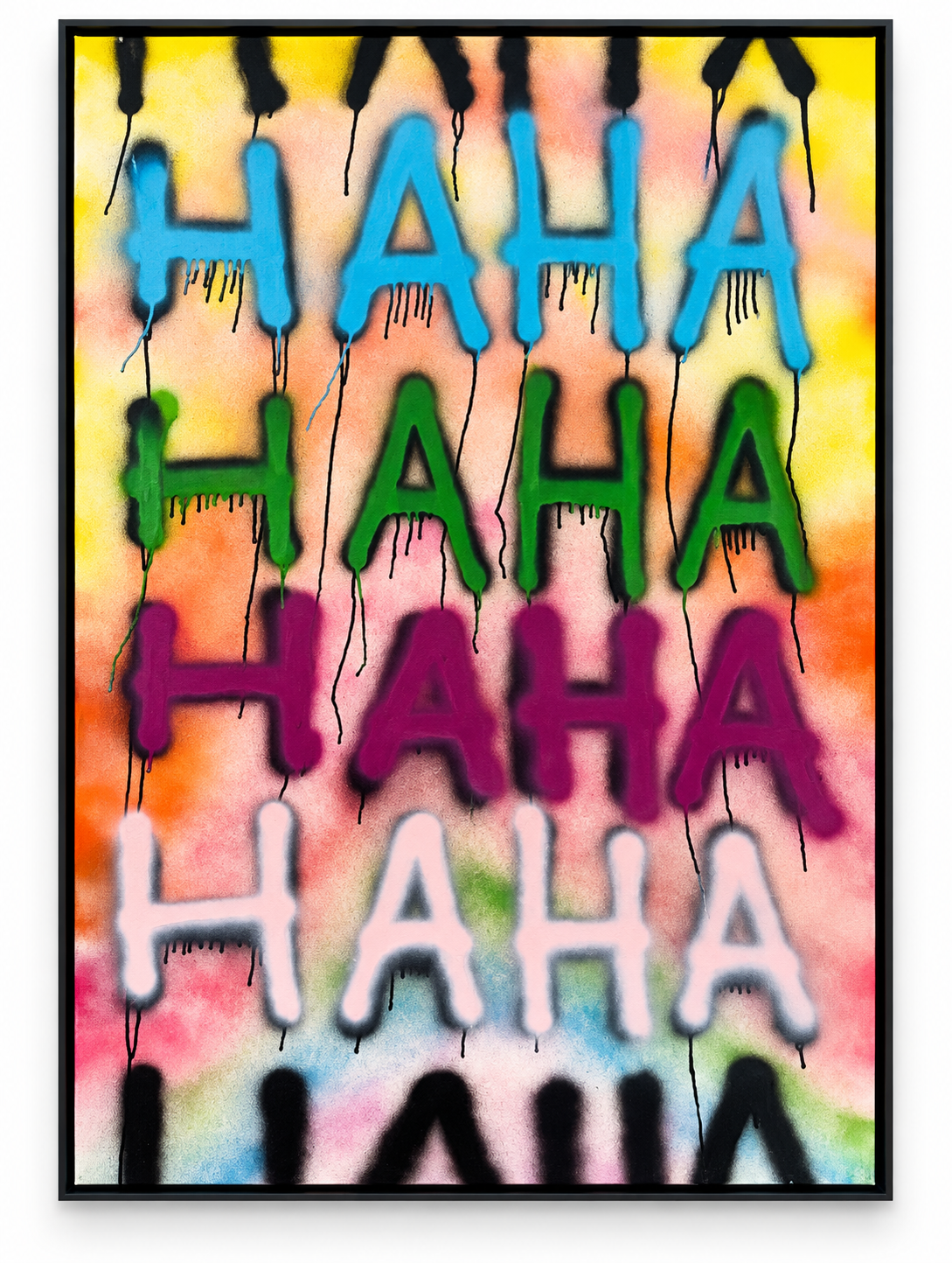 HAHA 2.0 I
Acryl und Spray auf Leinwand I
150 x 100 cm I
2025