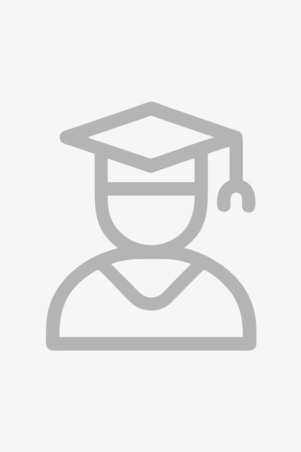 Outline of a person wearing a graduation cap and gown.