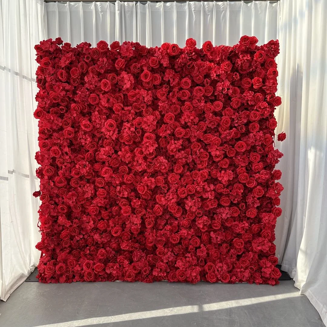 Classic Red Roses Backdrop 8 ft (W) × 8 ft (H)