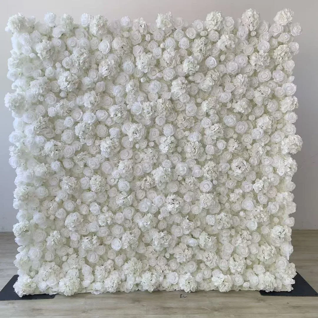 Classic White Roses Backdrop 8 ft (W) × 8 ft (H)