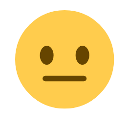 Neutral face emoji