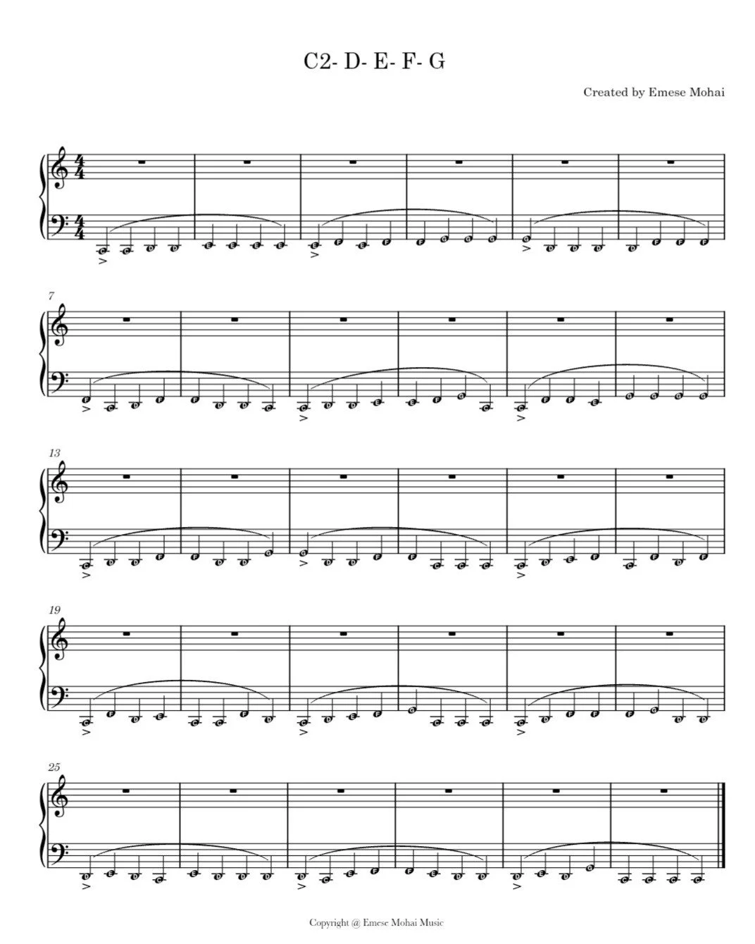 NOTE NOODLES- BOOK II. - BEGINNER NOTE READING EXERCISES- EMESE MOHAI ...